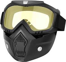 خاص دن اور رات کے لئے HIGH QUALITY Motorcycle Helmet Riding Goggles Glasses With Removable Face Mask [ Night Vision ]